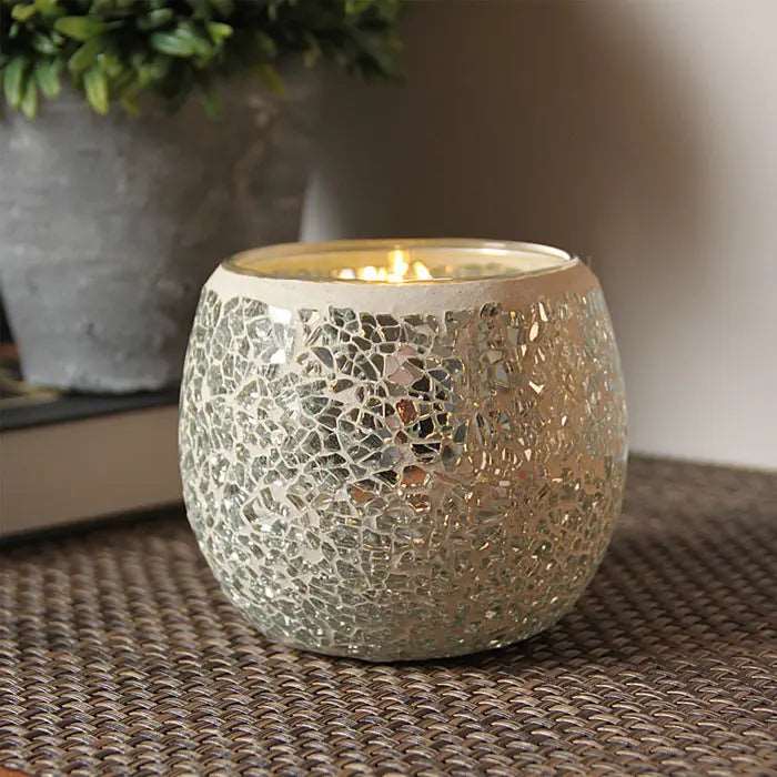Mosaic Glass Candle Holder for Home Decor