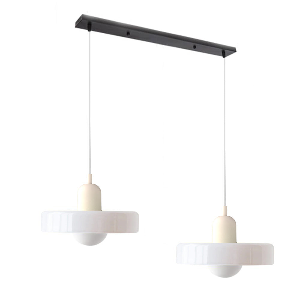 2-Head Bauhaus Glass Pendant Light Adjustable