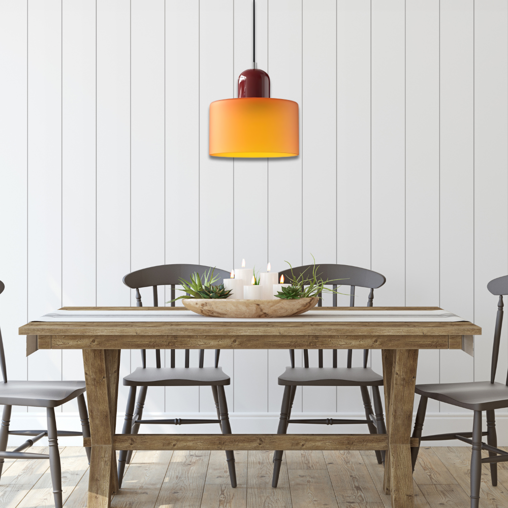 Glass Cylinder Pendant Light