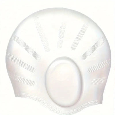 Silicone Swim Cap with Ear Protection for Long Hair