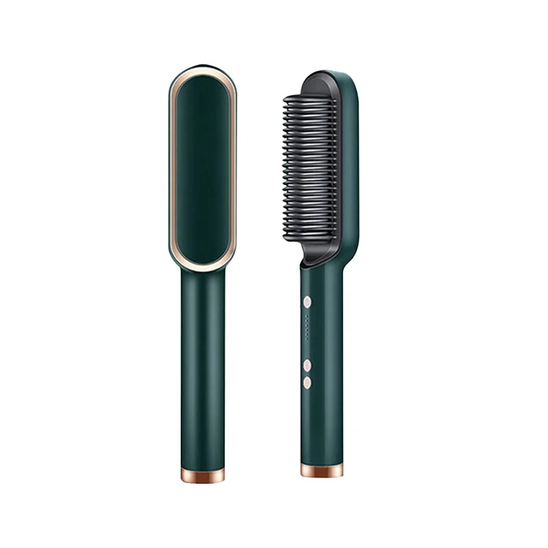 Heated Hair Straightening Brush with LED Display
