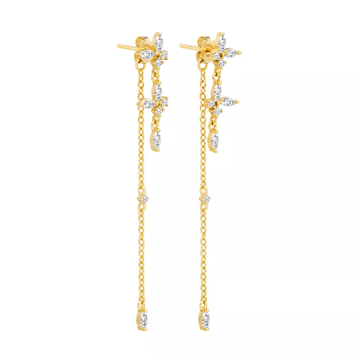 Gold-Plated Drop Earrings for Women – Elodie Design