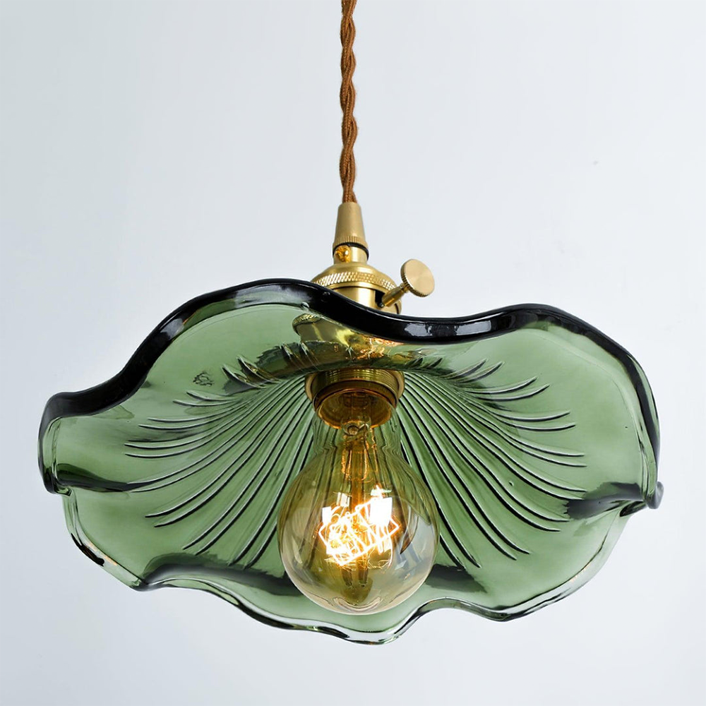 Chic Hibiscus Glass Pendant Lamp