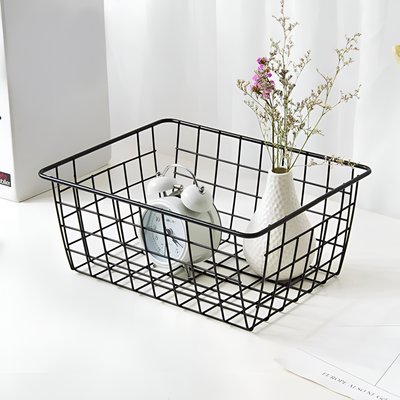 Modern Wire Storage Basket with Handles – NeatBasket