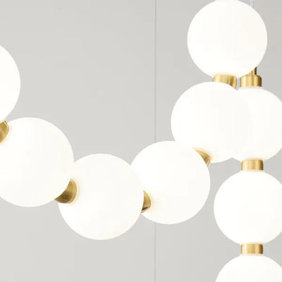 Elegant White Necklace Chandelier with LED Lights