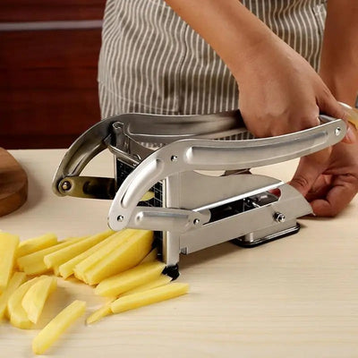 SmartFries Stainless Steel French Fry Cutter – 3 Blade Sizes