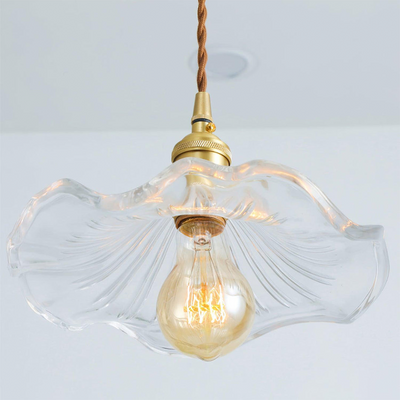 Chic Hibiscus Glass Pendant Lamp