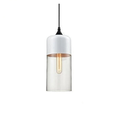 Hand-Blown Glass & Wood Pendant Light Adjustable