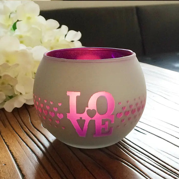 Mosaic Glass Candle Holder for Home Decor