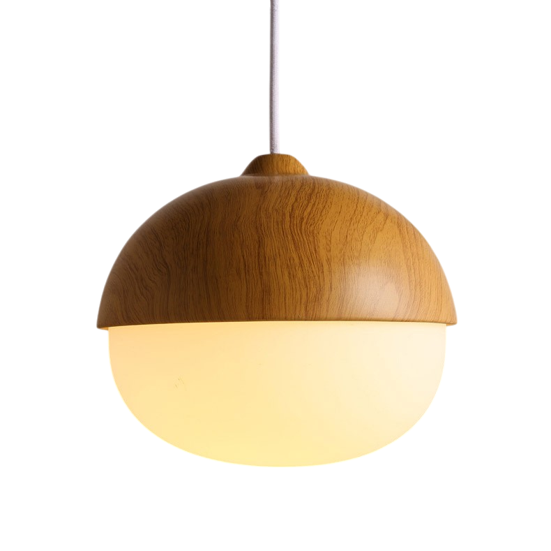 Nordic Wood Glass Pendant Light – Modern Design