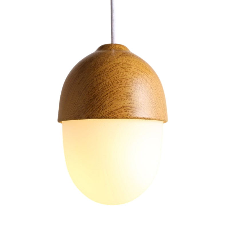 Nordic Wood Glass Pendant Light – Modern Design