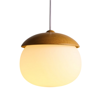 Nordic Wood Glass Pendant Light – Modern Design