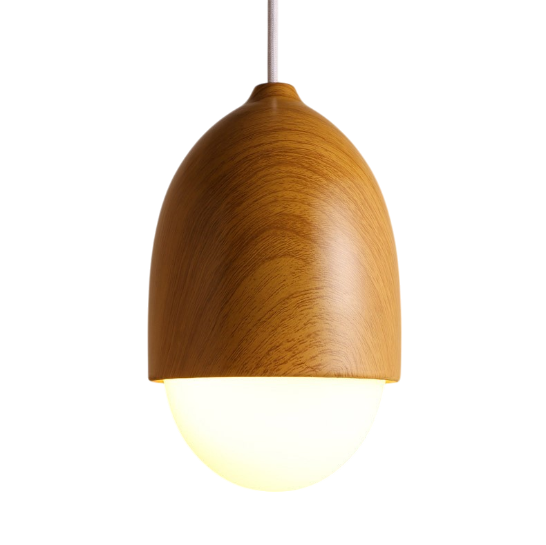 Nordic Wood Glass Pendant Light – Modern Design