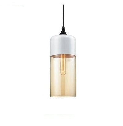 Hand-Blown Glass & Wood Pendant Light Adjustable