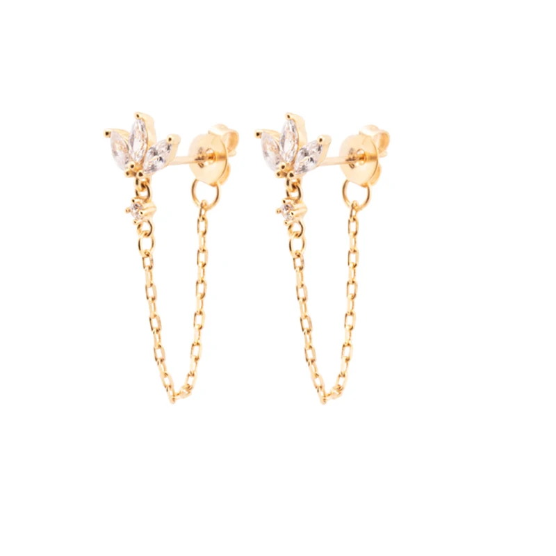 Gold-Plated Drop Earrings for Women – Elodie Design