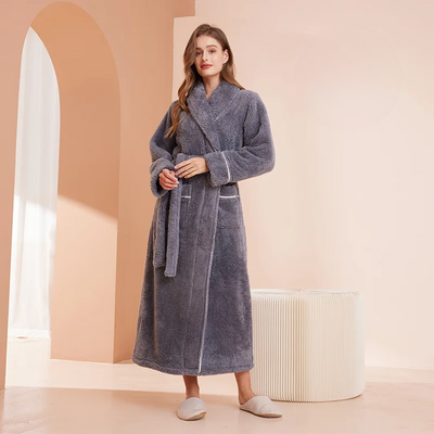 Men’s Flannel Fleece Winter Bathrobe Robe