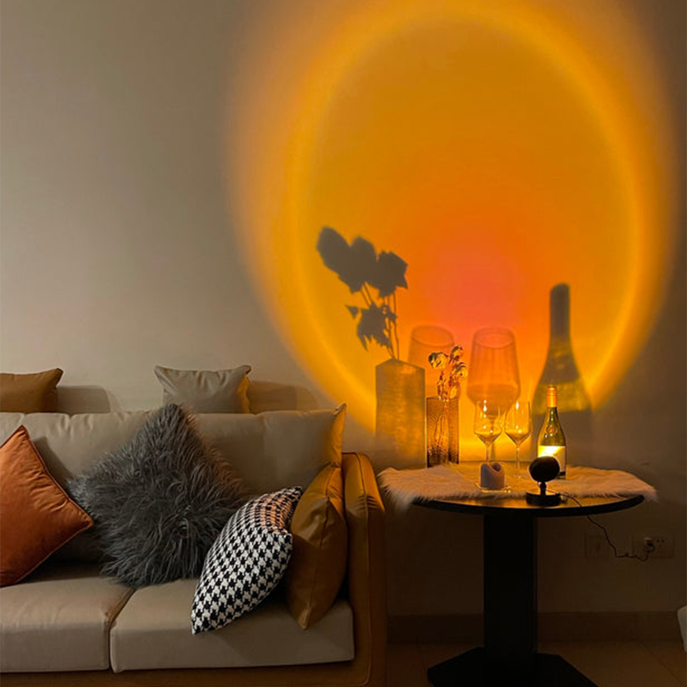 GlowBright Retro Sunset LED Table Lamp