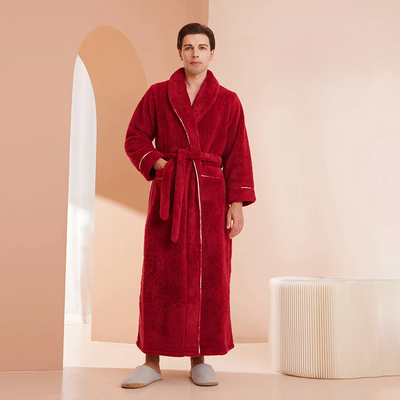 Men’s Flannel Fleece Winter Bathrobe Robe