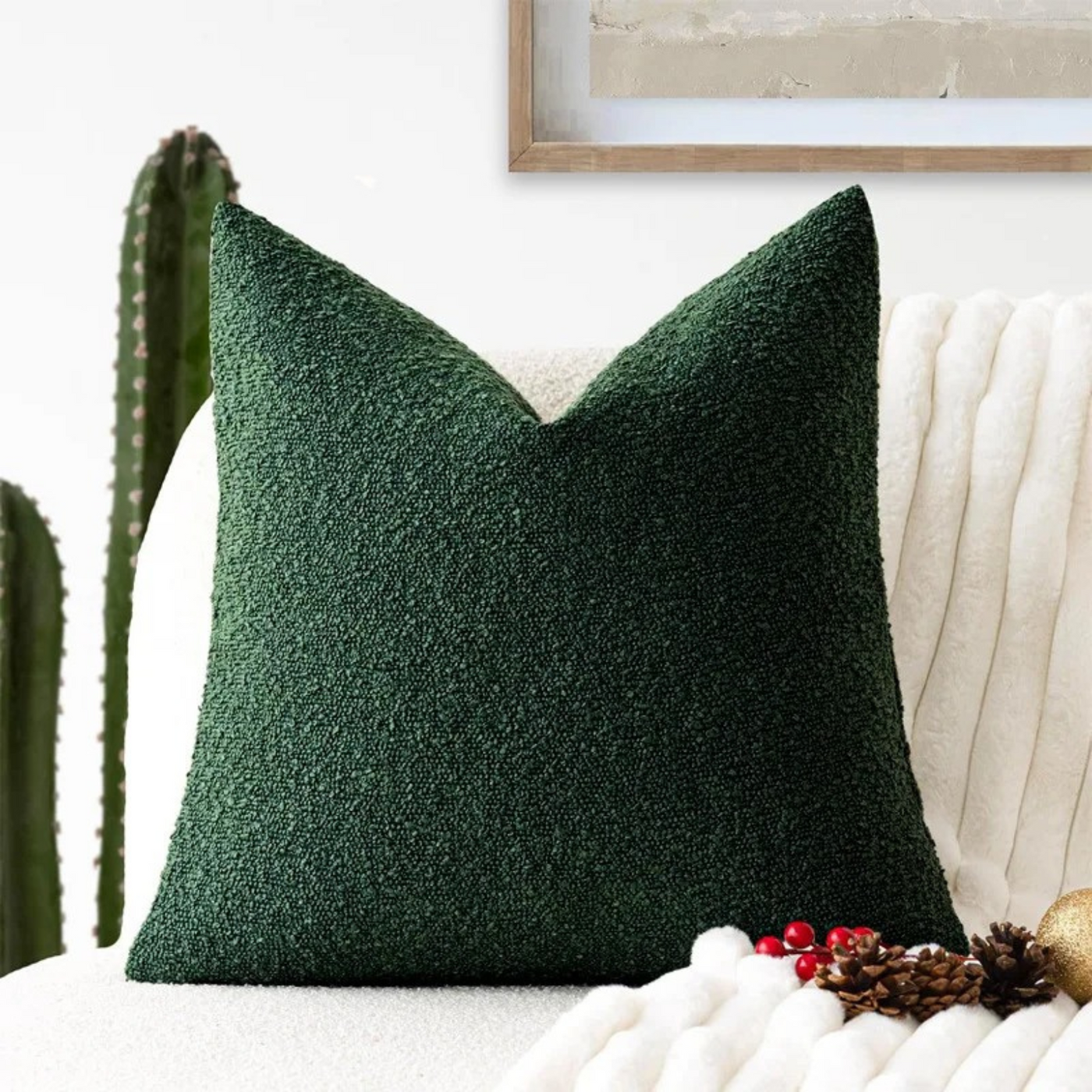 Tulum Boucle Cushion Cover 45x45cm Decorative Pillow