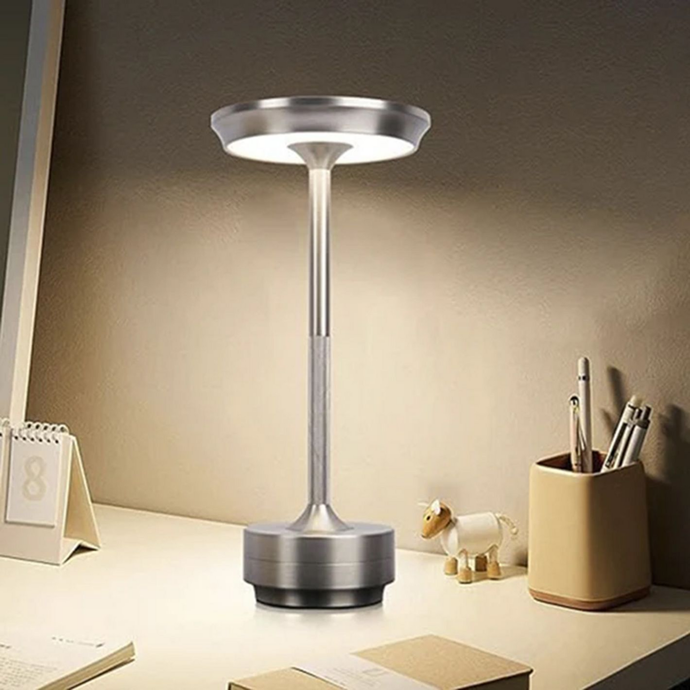 AmiGlow Rechargeable Wireless LED Table Lamp