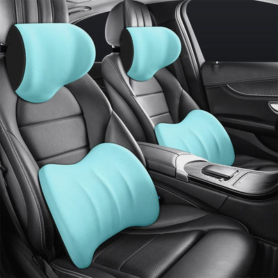 Memory Foam Car Headrest and Back Support Cushion