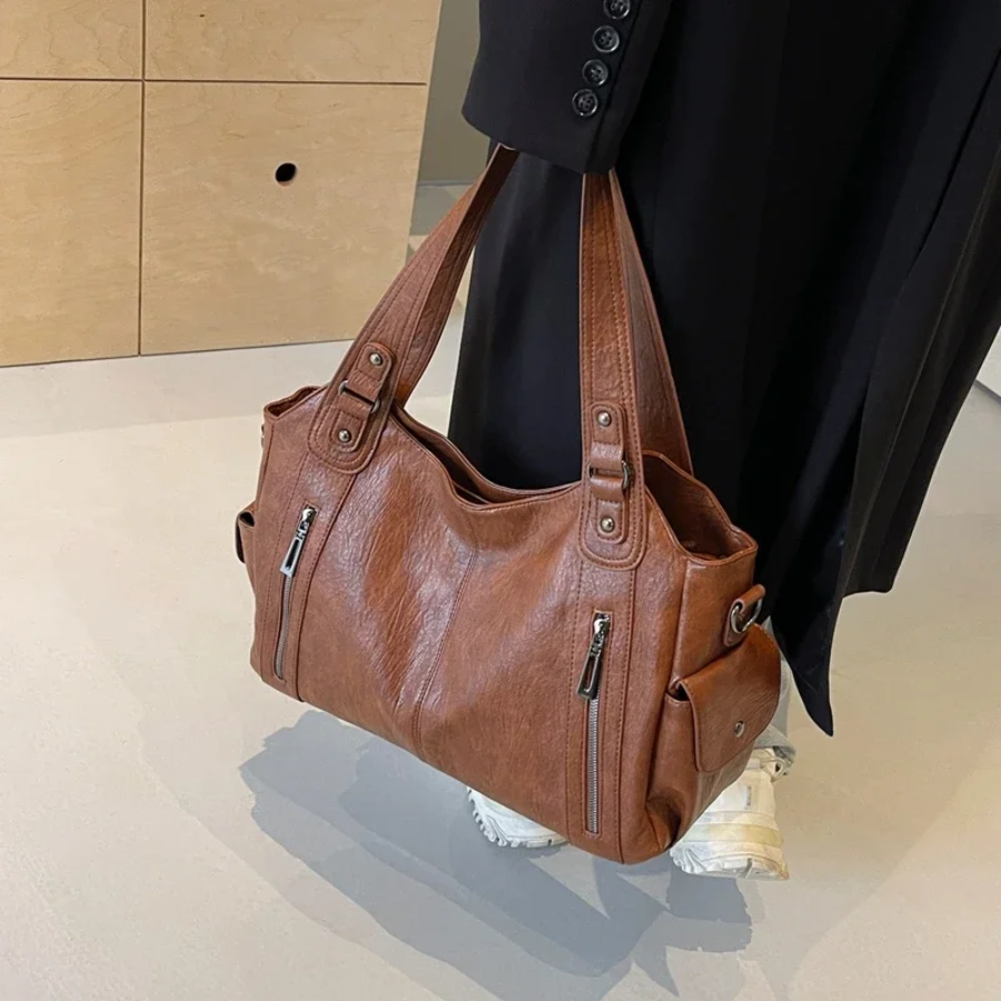 Women’s Classic Multi-Compartment Shoulder Bag – Alma