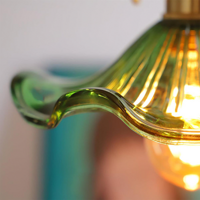 Chic Hibiscus Glass Pendant Lamp