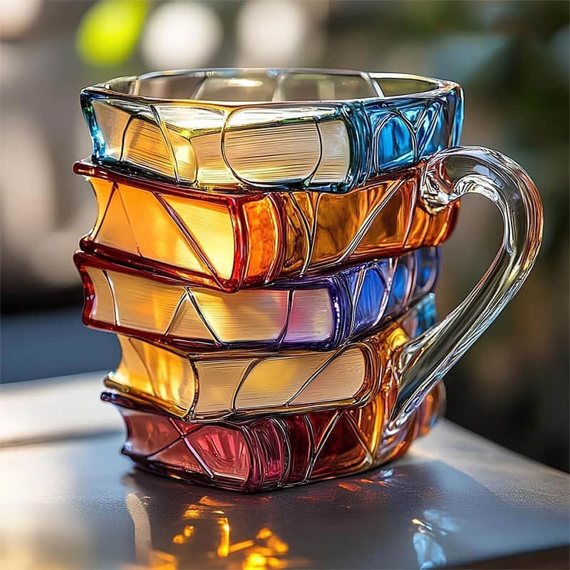 3D Handmade Book Mug for Coffee & Tea