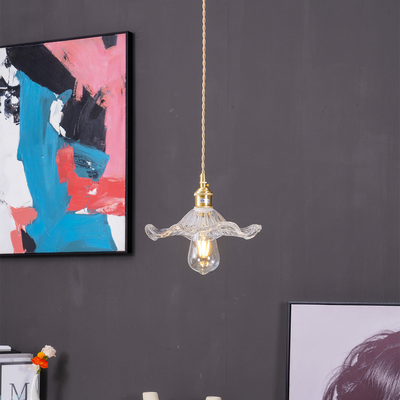 Chic Hibiscus Glass Pendant Lamp