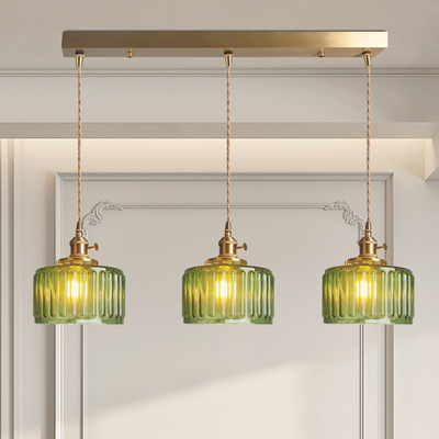 Vintage Glass Crystal Pendant Light E27