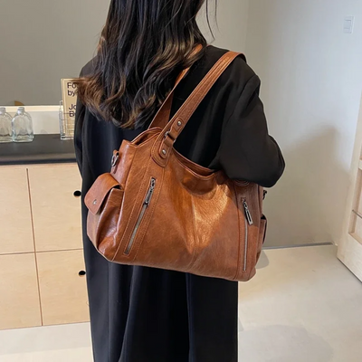 Women’s Classic Multi-Compartment Shoulder Bag – Alma
