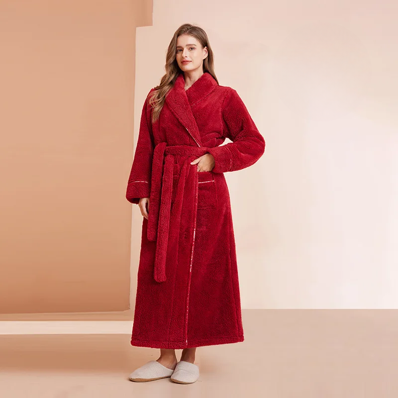 Men’s Flannel Fleece Winter Bathrobe Robe