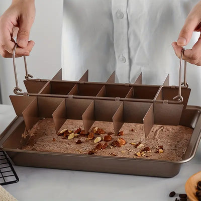Non-Stick Brownie Pan with 18 Dividers Aluminum Bakeware