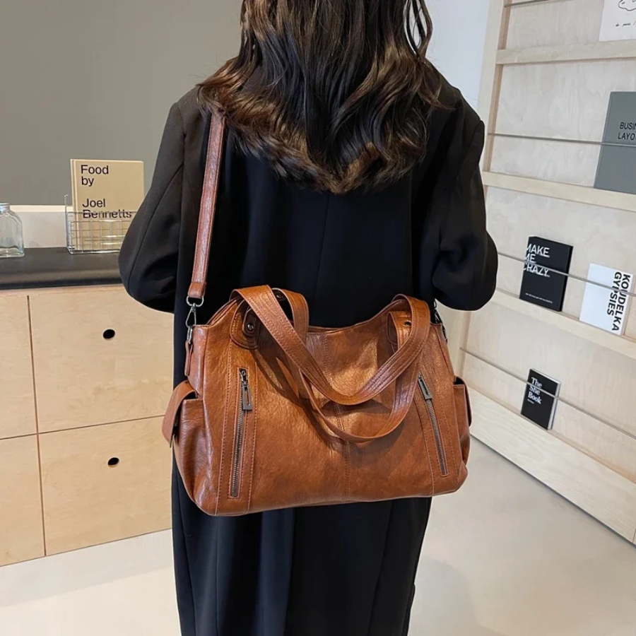 Women’s Classic Multi-Compartment Shoulder Bag – Alma