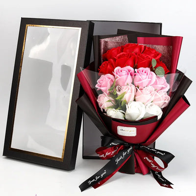 Romantic Soap Rose Bouquet Gift for Valentine’s Day