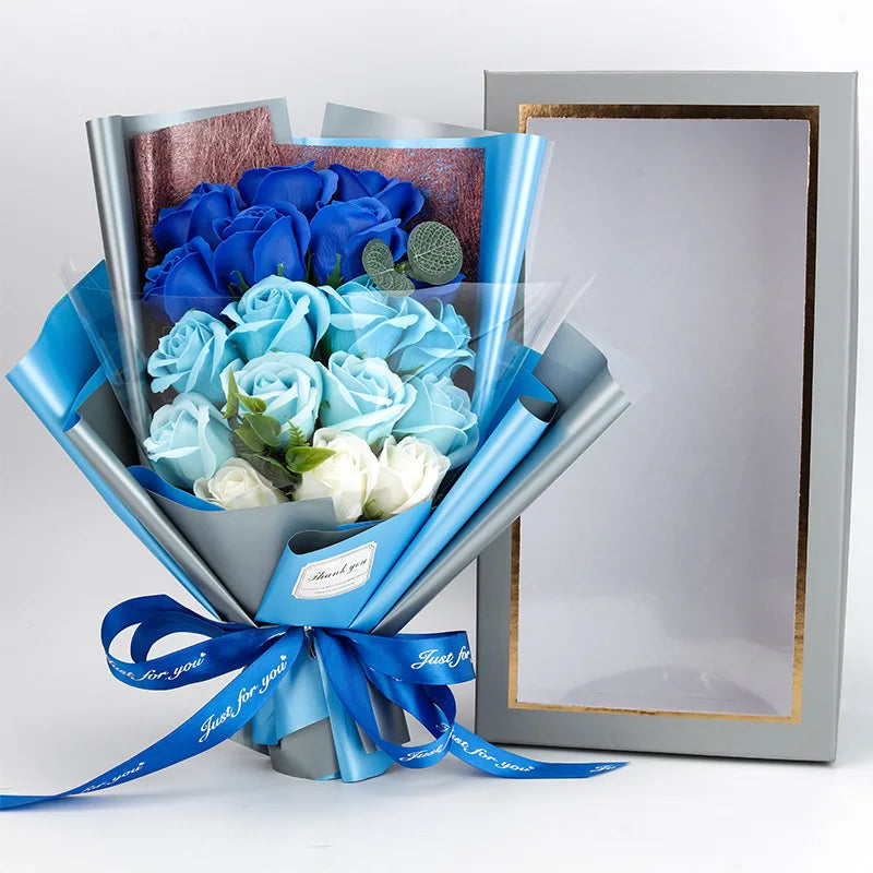 Romantic Soap Rose Bouquet Gift for Valentine’s Day