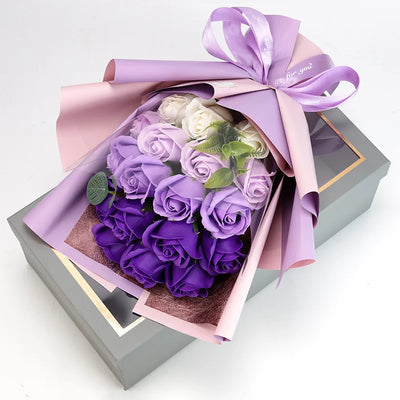 Romantic Soap Rose Bouquet Gift for Valentine’s Day