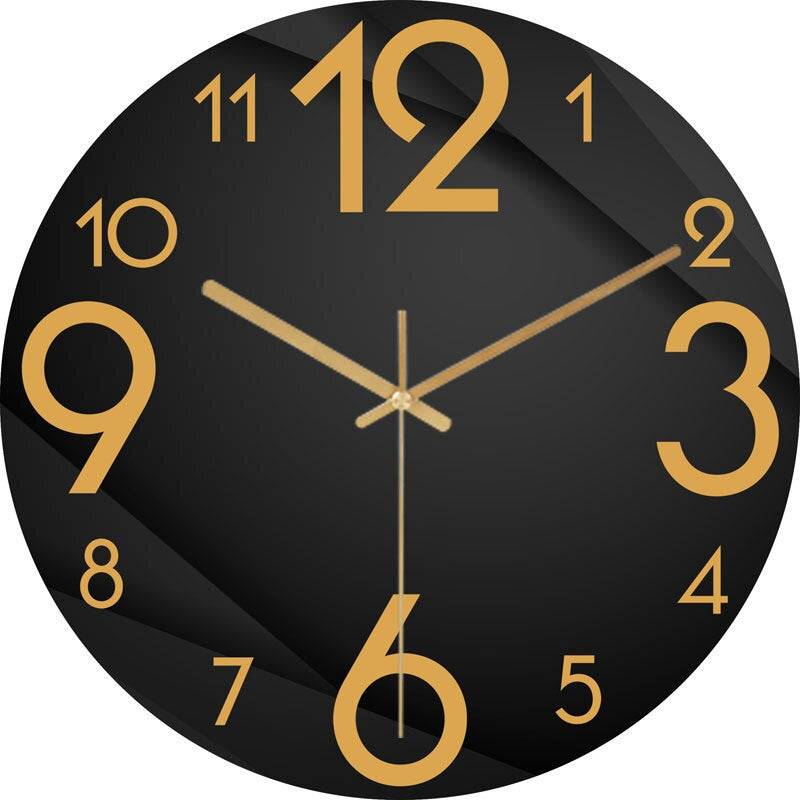 Modern Wooden Wall Clock with Silent Mechanism
