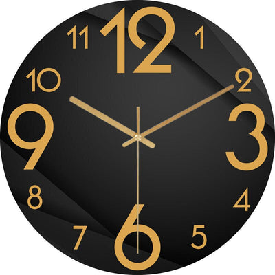 Modern Wooden Wall Clock with Silent Mechanism