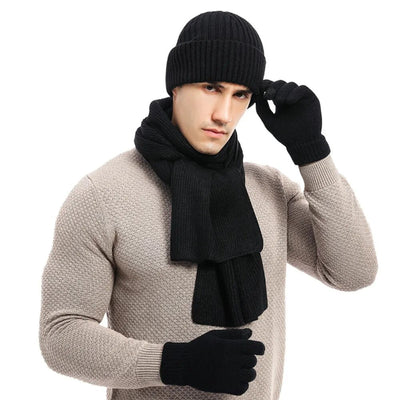 Tough Winter Set – Warm Hat, Scarf & Gloves