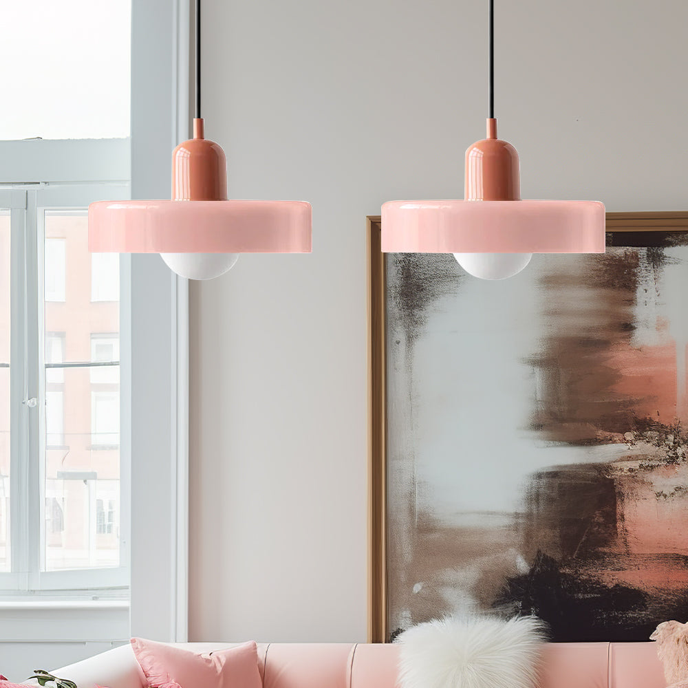 2-Head Bauhaus Glass Pendant Light Adjustable