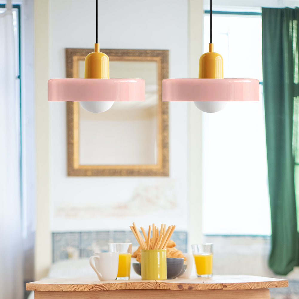 2-Head Bauhaus Glass Pendant Light Adjustable