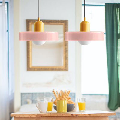 2-Head Bauhaus Glass Pendant Light Adjustable