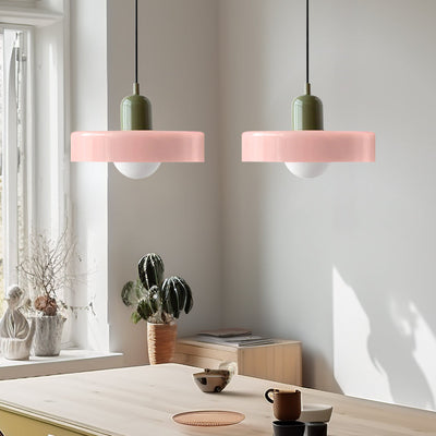 2-Head Bauhaus Glass Pendant Light Adjustable