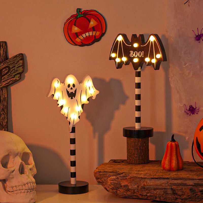 Solar-Powered LED Halloween Garden Lantern