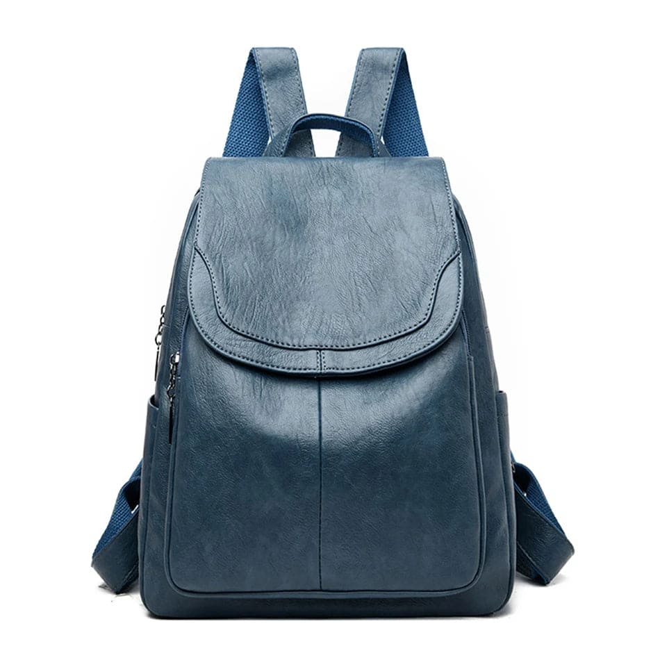 Women’s Anti-Theft Leather Backpack with RFID
