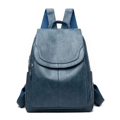 Women’s Anti-Theft Leather Backpack with RFID