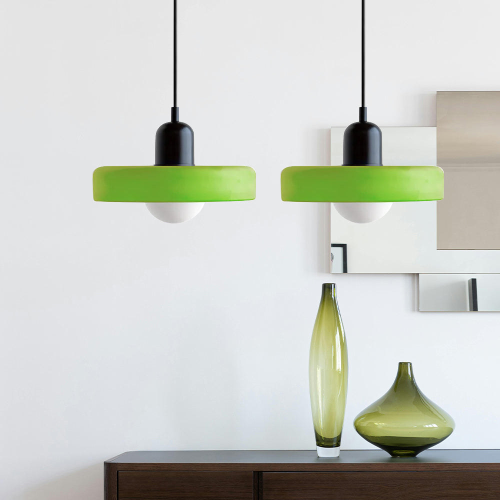 2-Head Bauhaus Glass Pendant Light Adjustable