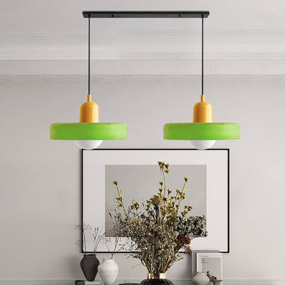 2-Head Bauhaus Glass Pendant Light Adjustable