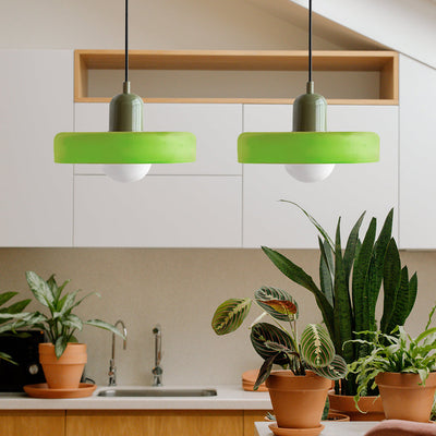 2-Head Bauhaus Glass Pendant Light Adjustable